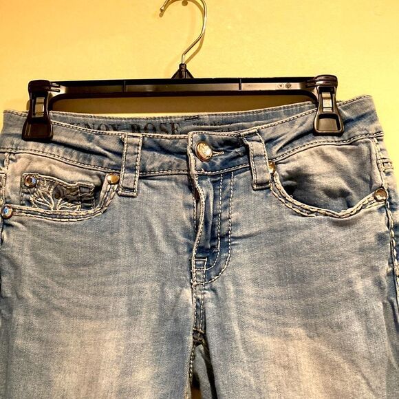 Knox Rose Embroidery Crop Skinny Jeans size 4 - Picture 3 of 9